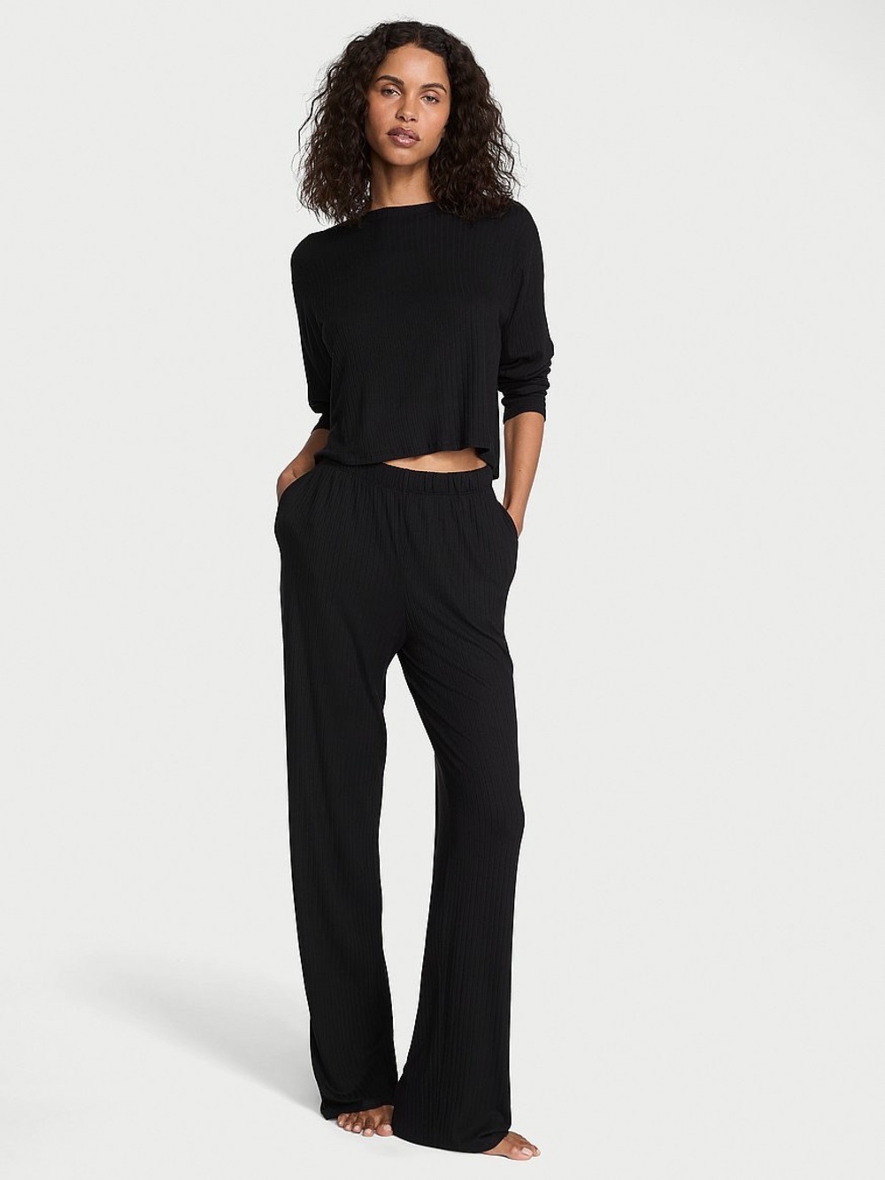 Victoria’s Secret SoSoft Modal Wide-Rib Long Lounge Set